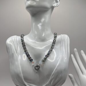 Cosmic Ethereal Crystal Heart Necklace – Sparkle & Soul