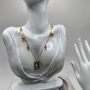 Mystic Moon Tarot Pendant Necklace with Moon Accents